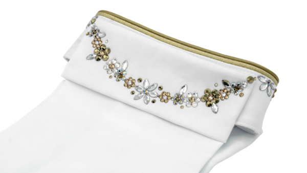 19 Geblingt | Stock Tie / Plastron - Flower Power Gold