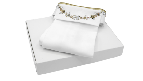 7 Geblingt | Stock Tie / Plastron - Flower Power Gold