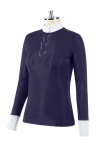 Bimack Woman's Riding Polo Long Sleeves Navy