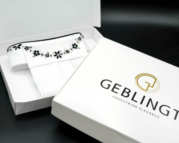 DSC00848 Stock-Tie / Plastron - Flower Power - Black