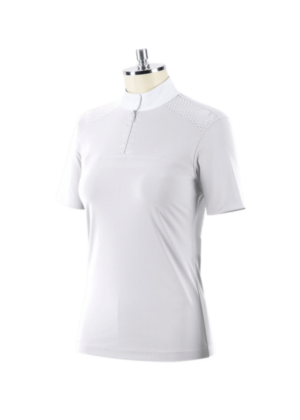 Animo Womans Riding polo Short Sleeves BLANCHA White