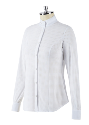 Animo Womans Riding Shirt Long Sleeves PARIS White