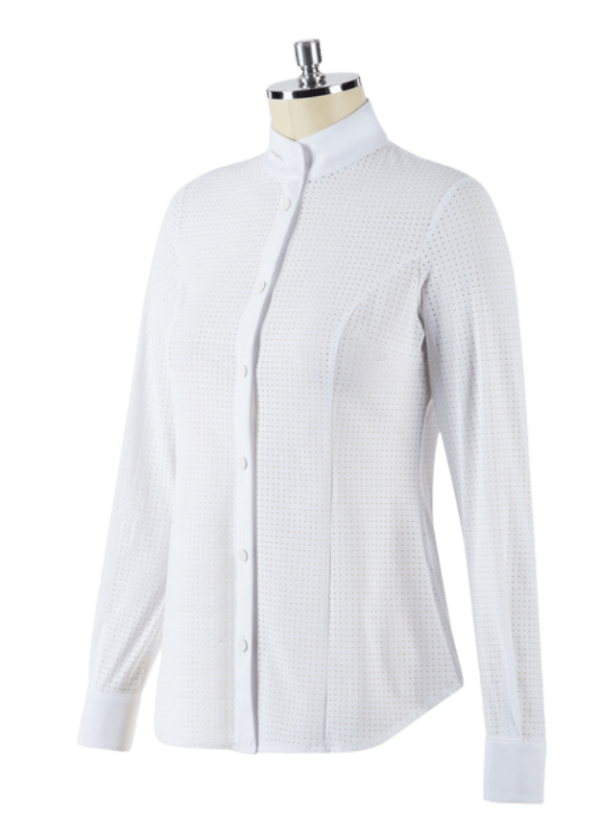 Geblingt (7) Animo Womans Riding Shirt Long Sleeves PARIS White